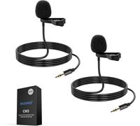 NEEWER Lot de 2 Microphones Cravate compatibles avec Les micros sans Fil Rode Wireless GO II Pro DJI, condensateur omnidirectionnel TRS de 3,5 mm à Clipser pour Youtube Live Stream, CM5