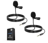 NEEWER Lot de 2 Microphones Cravate compatibles avec Les micros sans Fil Rode Wireless GO II Pro DJI, condensateur omnidirectionnel TRS de 3,5 mm à Clipser pour Youtube Live Stream, CM5