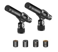 NEEWER Lot de 2 micros à condensateur avec Capsules interchangeables Omni cardioïdes et Super cardioïdes en Mousse pour Pare-Brise et étui de Transport pour Instruments acoustiques à Vent en Bois