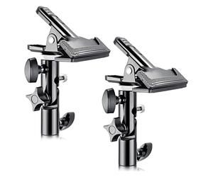 Neewer Lot de 2 Pinces Métalliques Puissantes pour Studio Photo, avec Fixation Trépied 5/8", Permettent d’Attacher Le Réflecteur