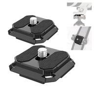 NEEWER Lot de 2 plaques à dégagement Rapide carrées de 38 mm de Type Arca QR pour Appareil Photo Compatible avec Peak Design Capture V3, tête de trépied à Sangle d'épaule Interrupteur Rapide, QPR-5