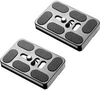 Neewer Lot de 2 plaques de Sabot universelles en métal PU-60 de 60 mm avec vis de 6,35 mm, compatibles avec la tête sphérique de trépied d'appareil Photo (Noir)