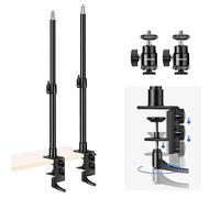 NEEWER Lot de 2 Supports de Table pour Appareil Photo avec Pince en C - 33,8 à 23,6 cm - Trépied de Table avec rotule 1/4" - Adaptateur de Montage à Sabot Froid - Longue poignée pour Appareil Photo