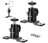 NEEWER Lot de 2 Supports Muraux de Type T, Support Mural pour Anneau Lumineux avec Rotule Amovible, Goujon 5/8", Vis 1/4" pour Flash Stroboscopique, Moniteur de Studio, Charge Maximale : 2kg, TS008