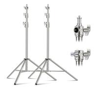 NEEWER Lot de 2 trépieds d'éclairage en Acier Inoxydable de 2,8m, avec Ressorts et adaptateurs 1/4"-3/8" pour éclairage annulaire, Stroboscope, vidéo, softbox, Charge maximale de 10kg, ST-280SS