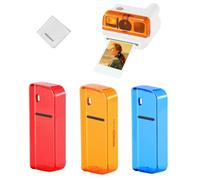 NEEWER Lot de 3 filtres d'objectif compatibles avec appareil photo Polaroid Go, kit d'accessoires de filtres en gel de couleur à clipser (rouge, bleu, orange) pour photographie créative, FL-B18
