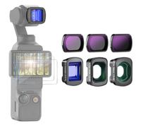NEEWER Lot de 3 filtres ND (ND8 ND32 ND256) avec Objectif Grand Angle 0,75x, Objectif Macro 2X, Objectif anamorphique Bleu 1,2X, protecteurs d'écran compatibles avec DJI Osmo Pocket 3 Creator Combo