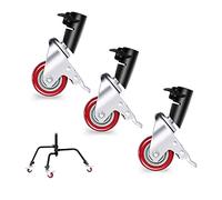 NEEWER Lot de 3 roulettes Pivotantes Diamètre de 75 mm, Construction en Métal et Base, Uniquement Compatible avec Le Support C Neewer pour Prise de Vue Vidéo en Studio (Noir)
