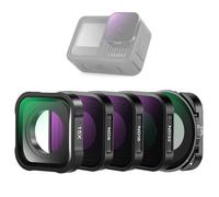 NEEWER Lot de 4 Filtres ND avec Objectif Grossissement 15X,Filtre ND8 ND16 ND32 CPL+Objectif Gros Plan pour Caméra Action Macro Photographie Accessoire Compatible avec GoPro Hero 13 12 11 10 9,FL-GP25