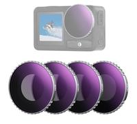 NEEWER Lot de 4 filtres ND Compatible avec DJI Osmo Action 4/Action 5 Pro, Visser ND8 + ND16 + ND32 + ND64 Kit de filtres Accessoires pour caméra d'action Verre optique HD multicouche, FL-B04