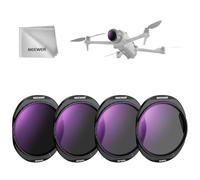 NEEWER Lot de 4 filtres ND compatibles avec DJI Mavic 4 Pro, ND8/PL + ND16/PL + ND32/PL + ND64/PL, Verre Optique HD Multicouche, densité Neutre,pour Objectif de Drone, avec étui Rangement magnétique