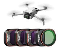 NEEWER Lot de 4 Filtres ND&CPL Compatible avec DJI Mini4Pro,ND16 ND64 ND256 CPL Polarisant et Filtres à Densité Neutre, Accessoires d'Objectif de Drone,Verre Optique HD Multicouche/Cadre en Aluminium