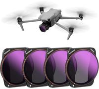 Neewer Lot De 4 Filtres Nd/Pl Compatible Avec Dji Air 3, Nd8/Pl Nd16/Pl Nd32/Pl Nd64/Pl, Kit Filtre Polarisant À Densité Neutre Accessoires, Verre Optique Hd Multicouche/Fixation Sécurisée/Cadre Léger