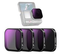 NEEWER Lot de 4 filtres ND/PL compatibles avec Insta360 ACE Pro, ND8/PL ND16/PL ND32/PL ND64/PL Accessoires pour caméra d'action CPL Polarisant et ND Filtre 2 en 1, Kit de Filtre à densité Neutre et