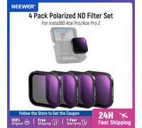 NEEWER Lot de 4 filtres ND polarisés compatibles avec Insta360 Ace Pro/Ace Pro 2, ND8/PL, ND16/PL, ND32/PL, ND64/PL FL-C31