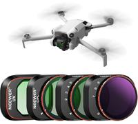 Neewer Lot De 4 Filtres Nd Variables Compatibles Avec Dji Mini 4 Pro, Nd2-Nd32 (1-5 Arrêts)/Nd64-Nd512 (6-9 Arrêts) Limited Vnd/Cpl/Uv, Verre Optique Hd Multicouche/Cadre En Aluminium-Dji