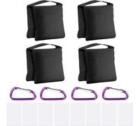 NEEWER Lot de 4 sacs de sable robustes pour photographie - Design 4 sacs de poids - Pour studio photo, studio vidéo, arrière-cour, extérieur, terrasse, sport, sac en polypropylène transparent et clips
