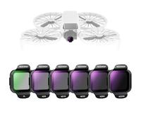 NEEWER Lot de 6 filtres ND compatibles avec DJI Flip Drone (Lot de 6), ND8 ND16 ND32 ND64 ND256 CPL à Clipser en Verre Optique HD Multicouche densité Neutre Filtre polarisant Circulaire kit