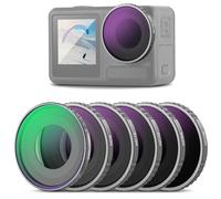 NEEWER Lot de 6 filtres ND compatibles avec DJI Osmo Action 5 Pro/Action 4, Verre Optique HD Multicouche CPL + ND8 + ND16 + ND32 + ND64 + ND256 Accessoires de caméra d'action à densité Neutre, FL-N70