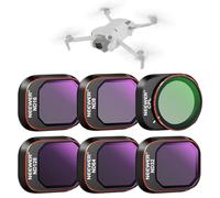 NEEWER Lot de 6 filtres ND&CPL à Clipser compatibles avec DJI Mini 4 Pro, filtres CPL et filtres à densité Neutre ND8 ND16 ND32 ND64 ND128 avec Cadre Ultra Fin en Verre HD Enduit Double Face