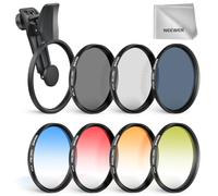 NEEWER Lot de 7 filtres ND de 67 mm compatibles avec Android, Samsung, Google Pixel, Huawei, Xiaomi à Clipser CPL+ ND32 + Starlight + GND (Rouge/Orange/Jaune/Bleu) Kit d'accessoires de Photographie