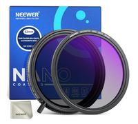 NEEWER Lot de filtres ND 82 mm, True Colors 2 en 1 Variable ND2-32 et CPL avec Filtre magnétique ND32, Bouton Unique pour Un contrôle de l'exposition, Reproduction précise des Couleurs, Pas de