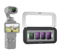 NEEWER Lot de filtres ND et CPL compatibles avec DJI Osmo Pocket 3, densité Neutre magnétique ND16 + ND64 + ND256 + Filtre polarisant Circulaire pour Objectif de caméra d'action avec Protecteur