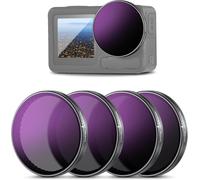 NEEWER Lot de Filtres ND/PL Compatible avec DJI Osmo Action 3/4/5 Pro,Packs de 4 ND8/PL+ND16/PL+ND32/PL+ND64/PL Accessoire Caméra Action Polarisant à Densité Neutre Verre Optique HD Multicouche,FL-A77