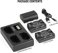 NEEWER LP-E6 Lot de 3 Batteries de Rechange et Chargeur 2000 mAh pour Batterie LP-E6 et Triple Chargeur USB Compatible avec Canon EOS 5D Mark II Mark III Mark IV 5D SR 60D 60Da 6D 70D 7D