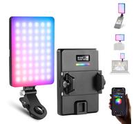 NEEWER Lumière Selfie RGB VL67C avec App,94 LED CRI97 2000mAh | Rechargeable,Lumière Caméra Griffe Froide,Clip Téléphone Avant et Arrière Portable,pour TikTok Visioconférence PC