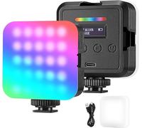 NEEWER Lumière Vidéo Magnétique RGB, Éclairage Appareil Photo LED RGB61 360° avec 3 Griffes, IRC 97+, 20 Scène, 2500K~8500K, Batterie Rechargeable 2000mAh, Lampe Vidéo pour Youtube/Vlog/Photographie