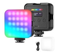 NEEWER Lumière Vidéo Magnétique RGB, Éclairage Appareil Photo LED RGB61 360° avec 3 Griffes, IRC 97+, 20 Scène, 2500K~8500K, Batterie Rechargeable 2000mAh, Lampe Vidéo pour Youtube/Vlog/Photographie