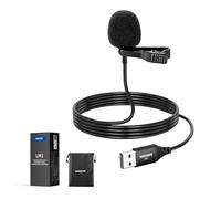 NEEWER Micro-Cravate USB A, Plug & Play, Mini Microphone Lavalier Omnidirectionnel à Pince, Cable 2m, USB 2.0 Mac PC Ordinateur Portable Windows Youtube Skype Podcast Gaming Vlog Vidéoconférence, LM1