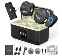 NEEWER Micro Lavalier sans Fil pour iPhone, Mini Micro Réduction Bruit avec USB C/OTG/Boîtier de Chargement Batterie 24H Vidéo Vlog Compatible avec iPhone 16 15 Téléphone Android PC Ordinateur, KM18