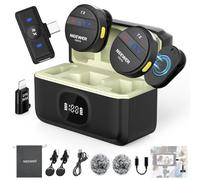 NEEWER Micro Lavalier sans Fil pour iPhone, Mini Micro Réduction Bruit avec USB C/OTG/Boîtier de Chargement Batterie 24H Vidéo Vlog Compatible avec iPhone 16 15 Téléphone Android PC Ordinateur, KM18