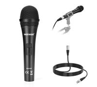 Neewer Microphone Dynamique Cardioïde avec Câble Mâle XLR à Femelle XLR, Construction Métallique Rigide pour Pickup Professionnel d'Instruments de Musique, Voix, Radiodiffusion, Discours, Noir(NW-040)