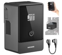NEEWER Mini Batterie V Mount 6800mAh 99Wh 14,5V, Mini Batterie V-Lock avec PD 65W USB-C/D Tap/BP/USB A/Double Port DC/Écran OLED pour Appareil Photo Caméra,Compatible avec SmallRig BMPCC 4k 6k, PS099E