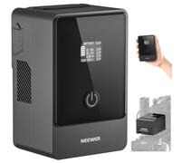 NEEWER Mini Batterie V Mount 6800mAh 99Wh 14,5V, Mini Batterie V-Lock avec PD 65W USB-C/D Tap/BP/USB A/Double Port DC/Écran OLED pour Appareil Photo Caméra,Compatible avec SmallRig BMPCC 4k 6k, PS099E