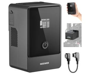 NEEWER Mini Batterie V Mount avec Câble de Type C, 6800mAh 99Wh 14,5V Batterie V-Lock avec Écran OLED/PD 65W USB-C/D Tap/BP/USB A/DC pour Appareil Photo Caméra, PS099E