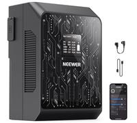 NEEWER Mini Batterie V Mount Intelligente NEEWER APP Contrôle, 6800mAh 99Wh avec Charge Rapide 100W PD, OLED, Deux Port USB C/D Tap/BP/USB A/Deux DC, Compatible avec BMPCC 4K 6K Caméscope, PS099S