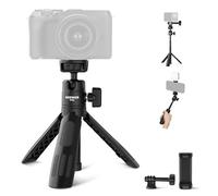 Neewer Mini Perche à Selfie Bureau Trépied Compatible avec iPhone,GoPro,Insta360,DJI,avec 360°Rotule et Axe Central Élevé,Support Portable en Métal pour Caméra,Webcam,Téléphone Portable,Vlog,TP43 Noir