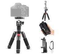 NEEWER Mini trépied de Bureau pour Appareil Photo avec Support pour Téléphone Portable, Compatible avec iPhone, Support Portable pour Webcam DSLR, Tête Sphérique 360°, Plaque QR 1/4", TP-AAM521