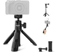 NEEWER Mini Trépied Perche Stick Compatible avec iPhone, GoPro, Insta360, DJI avec Rotule 360°, Axe Central Élevé, Support Vlog en métal pour Caméra, Webcam, Téléphone Portable, TP43 Noir