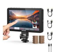 NEEWER Moniteur Terrain F700 7pouces,Ecran Tactile IPS HD2000 nits 1920x1080,3D LUT,Entrée/Sortie HDMI 4K,mise au point maximale,assistance vidéo DSLR,HDR,Cold Shoe Mount,2 Batteries NP-F750,Nettoyage