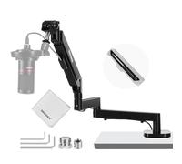 NEEWER MS002 Support de Micro de Bureau à Profil Bas avec Amortisseur Pneumatique Réglable Pivotant à 360°,Gestion des Câbles, Support de Montage de Bureau Compatible avec Shure MV7 SM7B Blue Yeti Mic