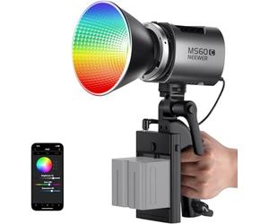 NEEWER MS60C 65W RGB COB Video Light avec 2.4G/Application Contrôle à Distance, Éclairage Continue RGB LED, Monture Bowens Lumière Photo Studio