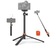 NEEWER Basics Perche à Selfie 59 Pouces, Compatible avec iPhone et DLSR Caméra, Petit Support de Bureau Compact et Portable en métal avec rotule à Distance, Support de téléphone Portable 2 en 1