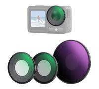 NEEWER ND Kit de Filtres Compatible avec DJI Osmo Action 5 Pro/4,ND Variable 8-32+ CPL + Diffuseur Noir 1/4 pour Effet Cinématographique Brumeux,Accessoire pour Caméra d'action HD Multicouches, FL-52