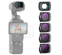 NEEWER ND/PL Kit de filtres (4 Pack) et Objectif Grand Angle 0,75x Compatible avec DJI Osmo Pocket 4 et 3 Creator Combo,filtres polarisés ND8/PL,ND16/PL,ND32/PL&ND64/PL,Protections d'écran, FL-B07