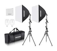 NEEWER NK200 Lot de 2 boîtes à lumière LED 700 W équivalent 5700 K 24 x 61 cm Soft Box Light avec Douille E27, Chiffon de Nettoyage, équipement de Studio Photo en continu pour Enregistrement vidéo